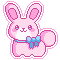 Pink Bunny Sticker