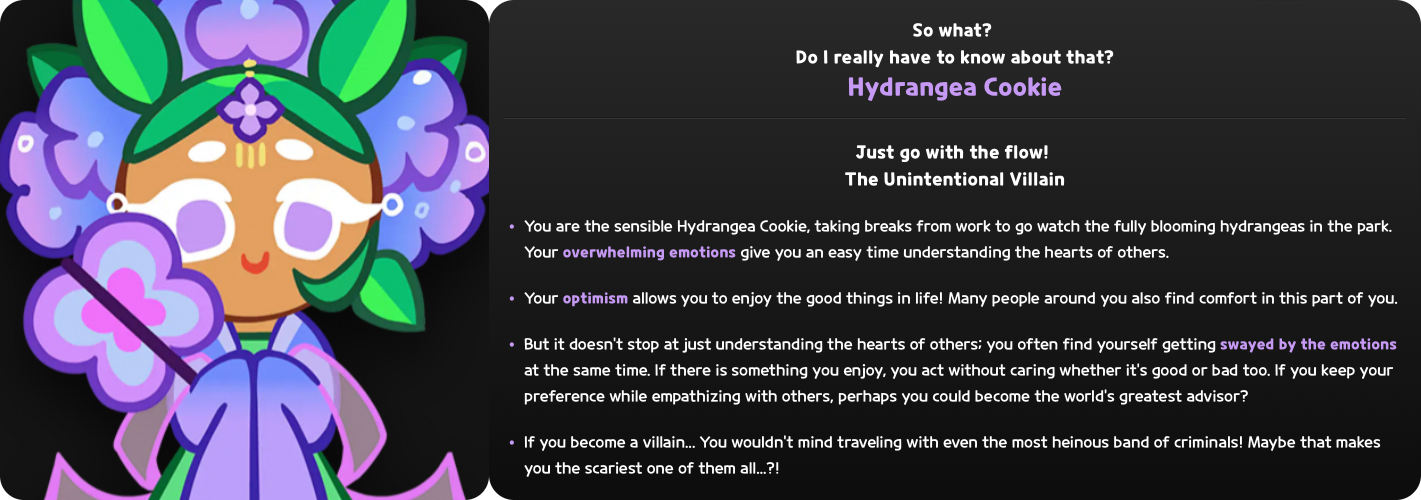 Which Cookie villain hides within you?