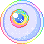 Rainbow Eyeball Sticker by SweetCharm
