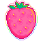 Strawberry Sticker by Mitzyrie