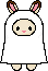 Sylvanian Critter (Ghost Bunny) by littlevampire