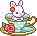 Bunny Teacup by Lejlart