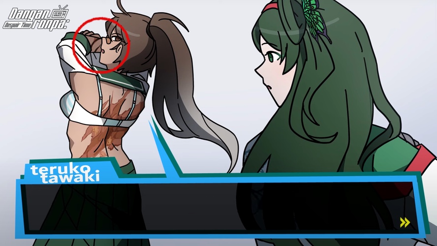 Teruko changing clothes