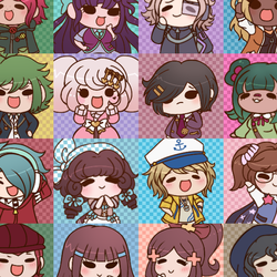 Danganronpa: Hope Restoration character birthday arts in the style of yumarumaruyuma.