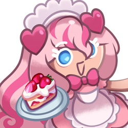 Gacha pull illustration of my Cookie Run OC, Ruby Cream Cookie.