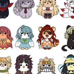 Chibi animal designs for Cryptic Danganronpa: Silver Lining.