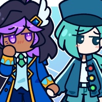Ship art of strdustnfantasy's OCs Azusa and Kosmos ♡.